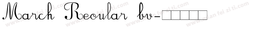 March Reoular bv字体转换